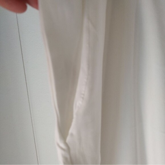 Women’s High-Waisted Wide Leg Dress Pants White 2XL | Elegant Work Trousers - Picture 4 of 7